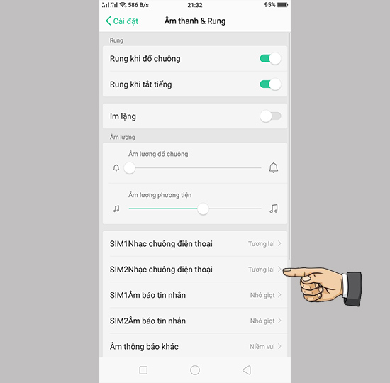Vào nhạc chuông Sim